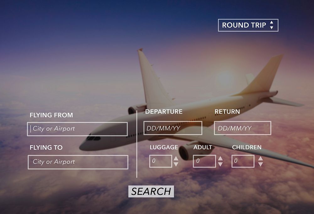 Booking Flight Travel Destination Concept