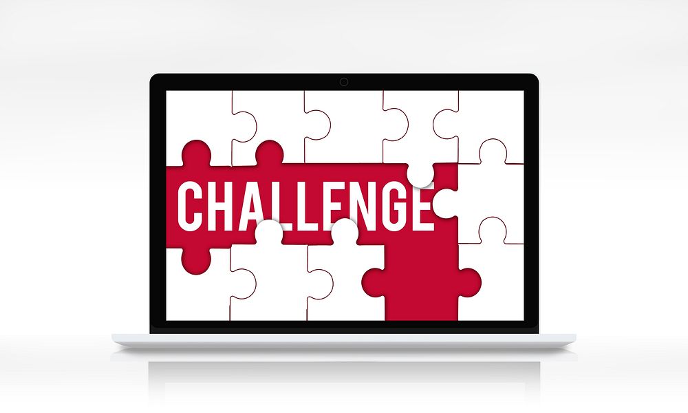 Challenge Competition word puzzle pieces