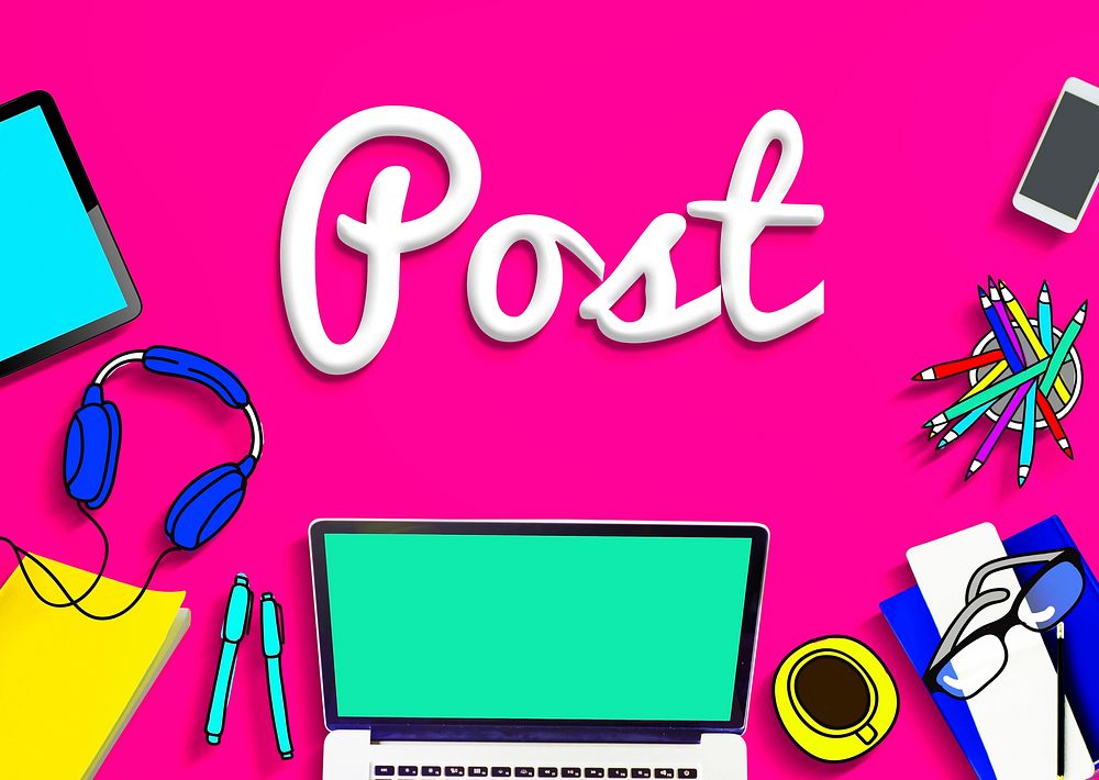 Post Blogging Postal Social Media Concept
