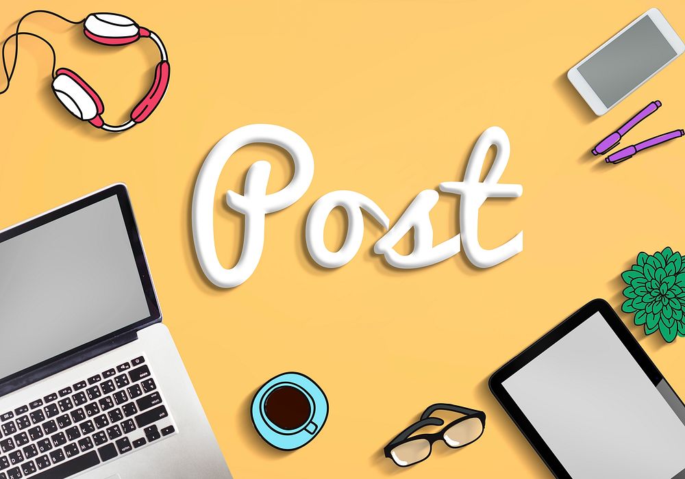 Post Blogging Postal Social Media Concept