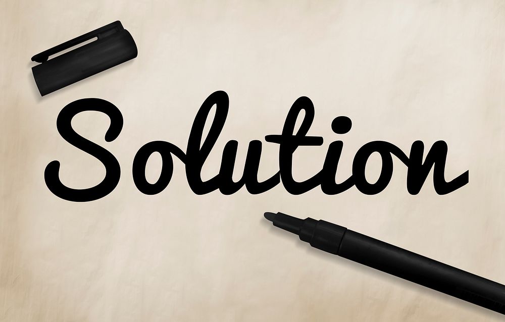 Solution Solution Advertise Progress Information Concept
