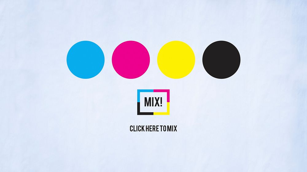 Colour Ink Print Mix CMYK Multicolored Concept