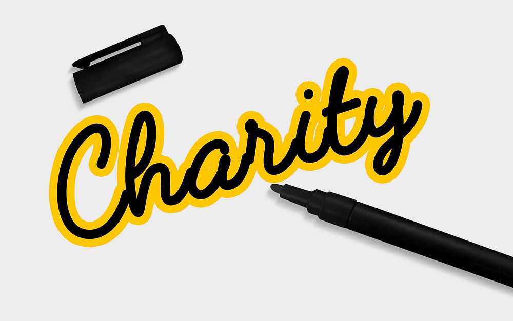 Charity Donation Writing Word Concept