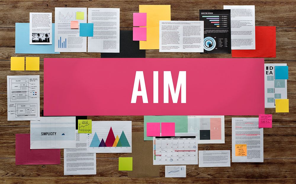 Aim Accurary Achieved Goal Motivate Point Success Concept
