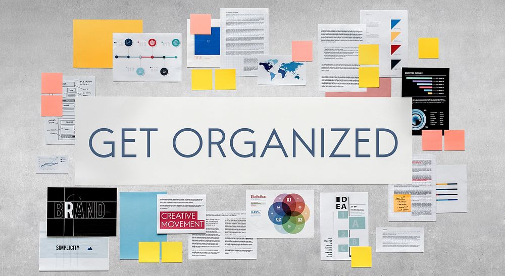 Get Organized Management Strategy Concept