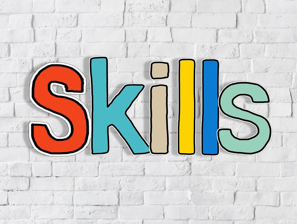 Skills Word Concepts Isolated on Background