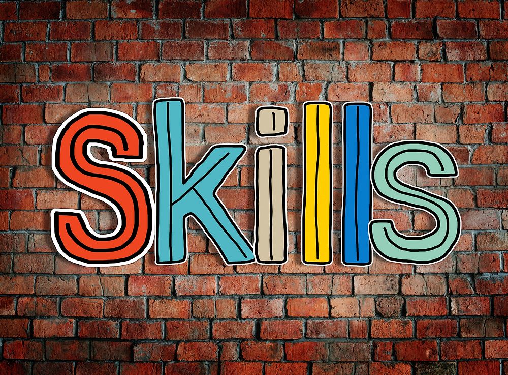 Skills Word Concepts Isolated on Background
