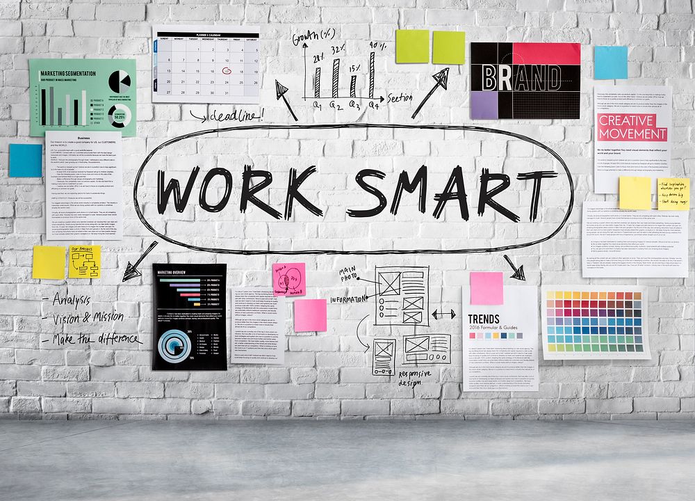 Work Smart Effectively Creative Thinking Concept