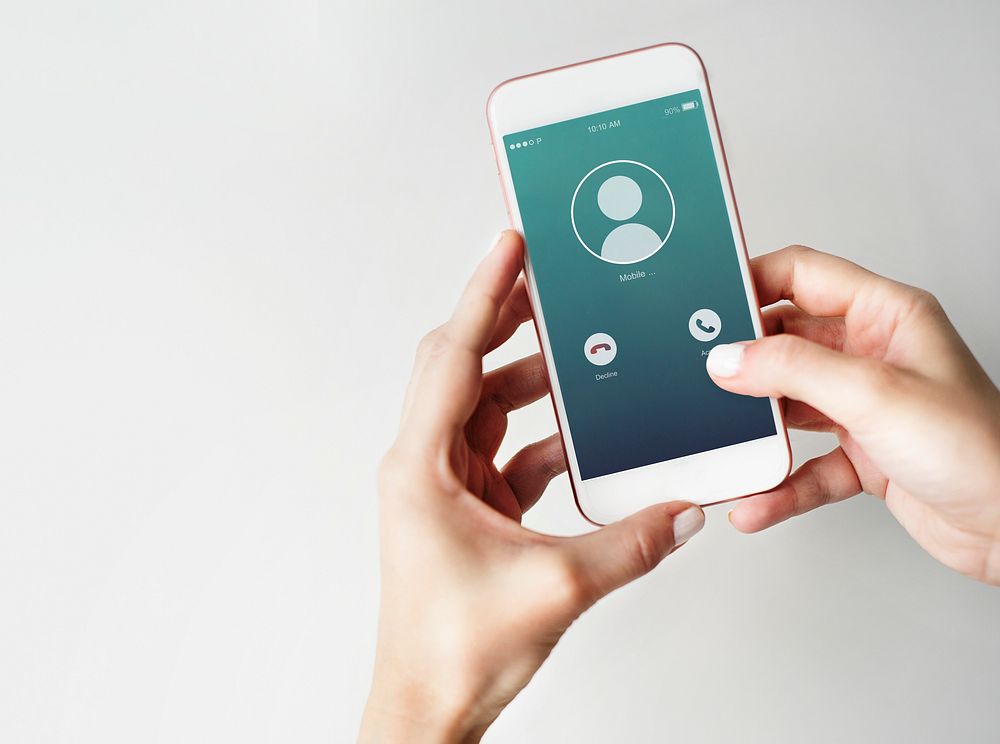 Incoming Mobile Call Communication Concept