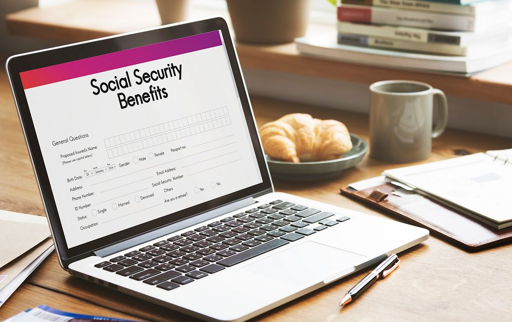 Social Security Benefits Form Concept