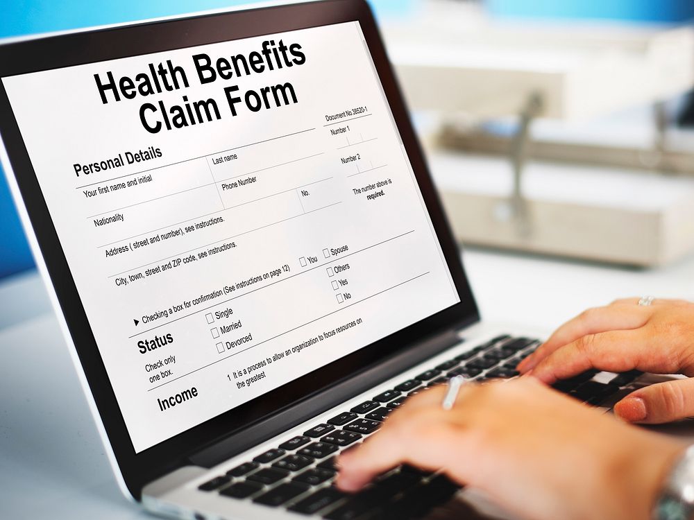 Health Benefits Claim Benefits Form Concept