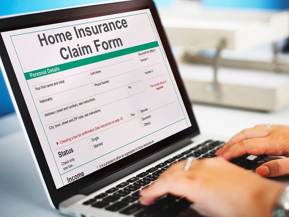 Home Insurance Claim Form Document Refund Concept