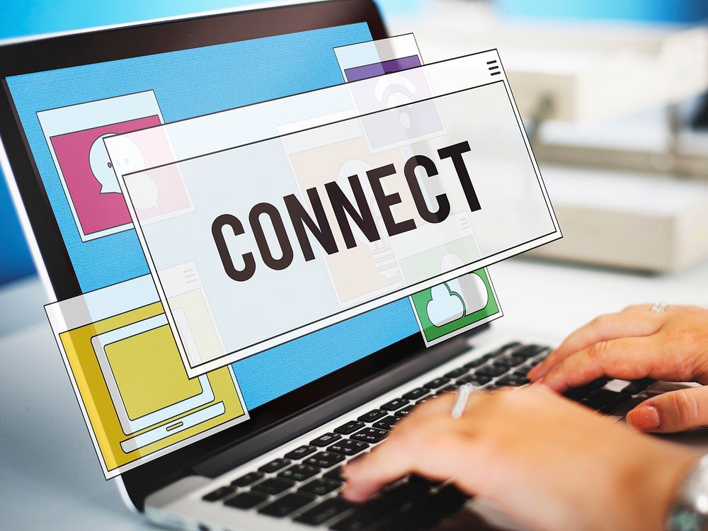 Communication Technology Online Networking Connection Concept