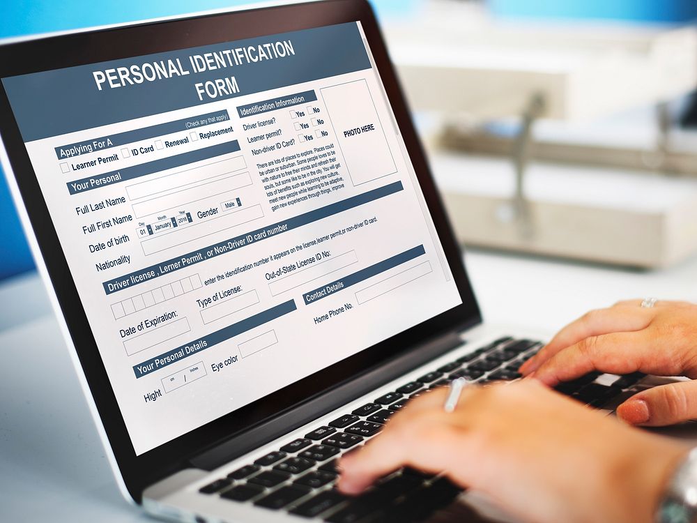 Personal Identification Form Application Concept