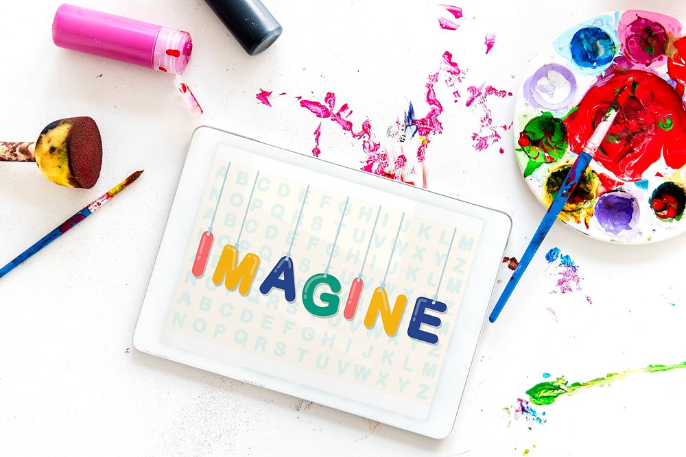 Illustration of imagine inspiration word
