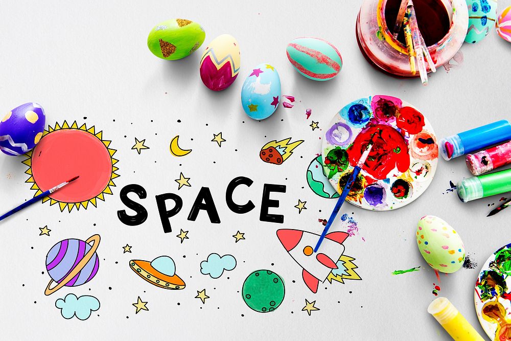 Space Universe Arts Drawing Painting Colorful