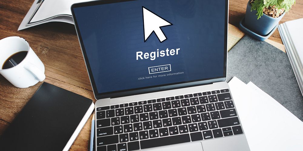 Register Member Homepage Browsing Digital Concept