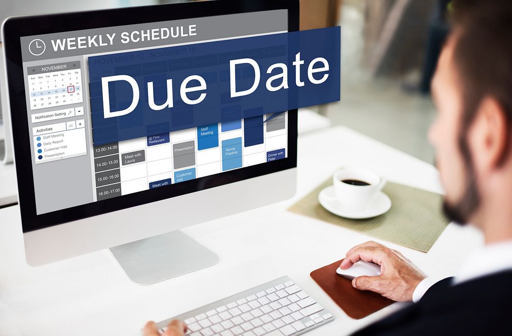 Due Date Appointment Deadline Time Anticipation Concept