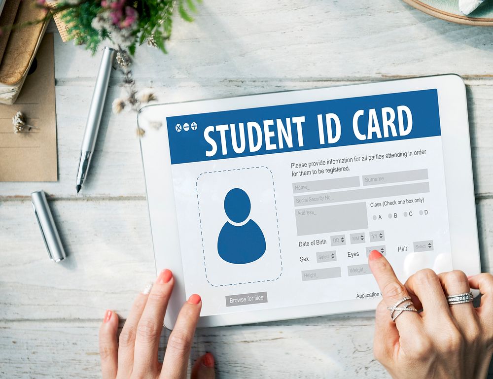 Student ID Card Identification Data Information Education Concept