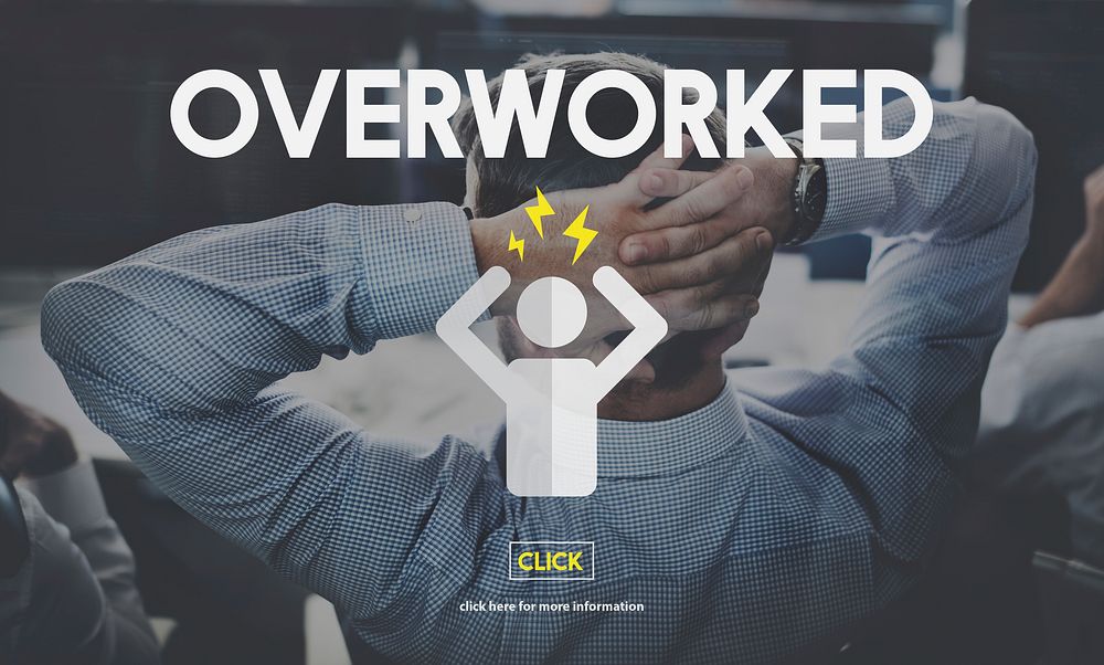 Overworked Business Overload Overtime Pressure Concept