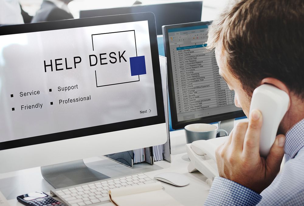 Help Desk Customer Service Support Concept