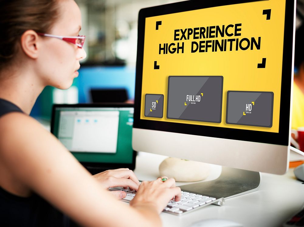 Experience High Defination Broadcasting Media Concept