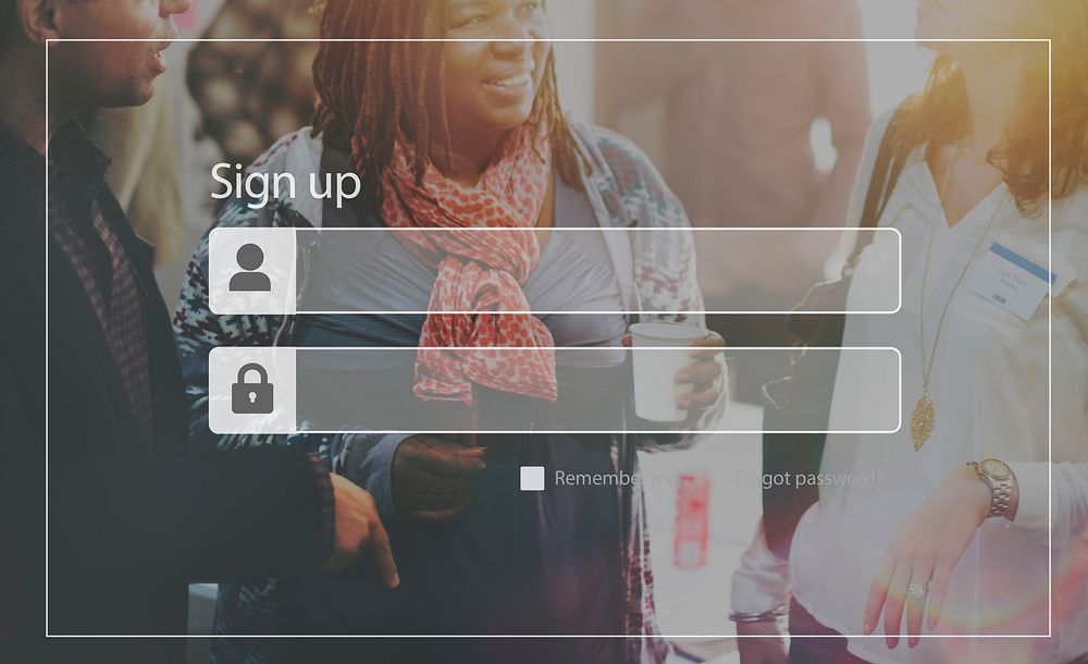 Log In Sign Up Password Security System Accessible Concept