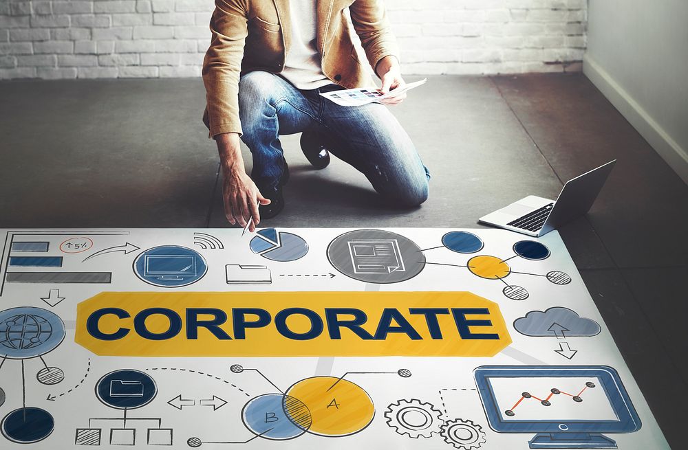 Corporate Connection Collaboration Teamwork Concept