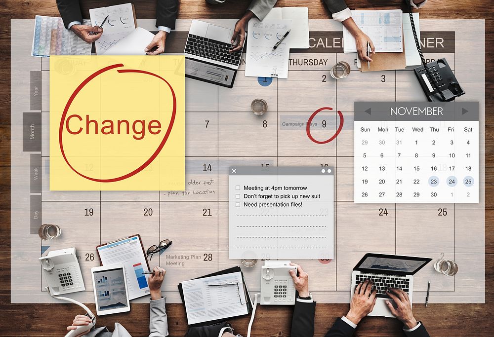Change Appointment Event Schedule Concept