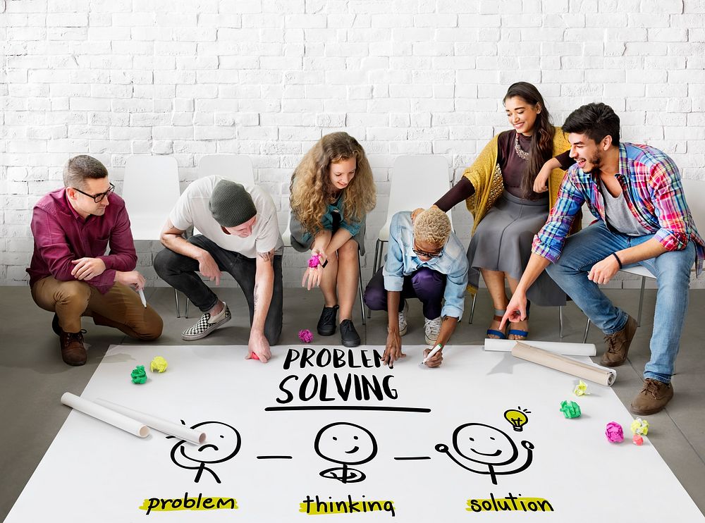 Problem Solving Creative Thinking Brainstorm People Concept