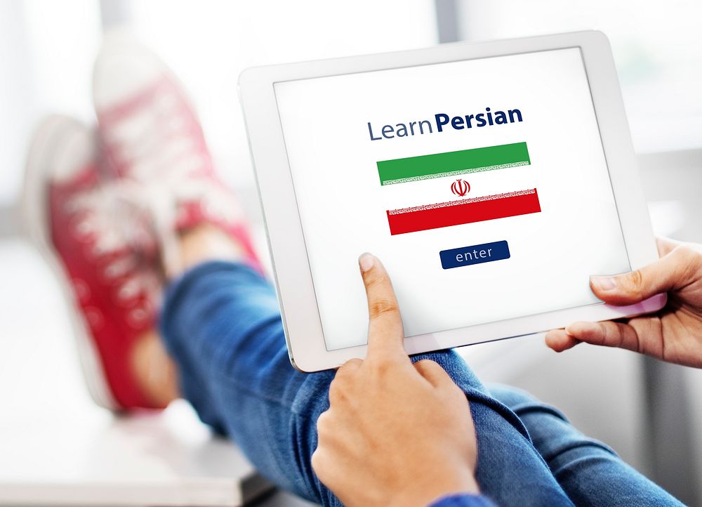 Learn Persian Language Online Education Concept