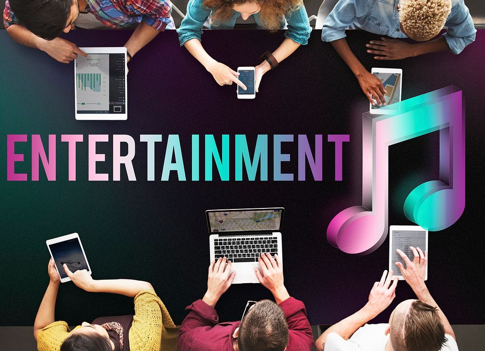 Digital Music Streaming Multimedia Entertainment Online Concept