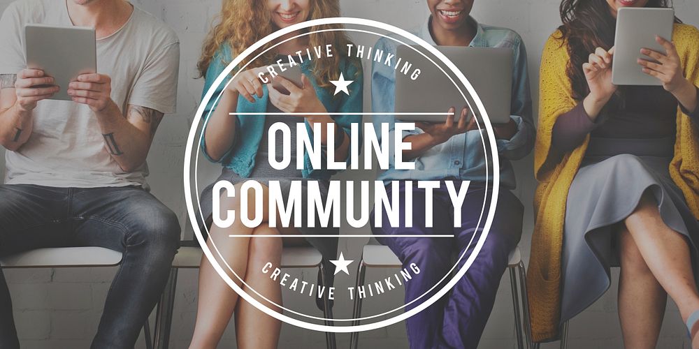 Online Community Connection Social Media Networking Concept