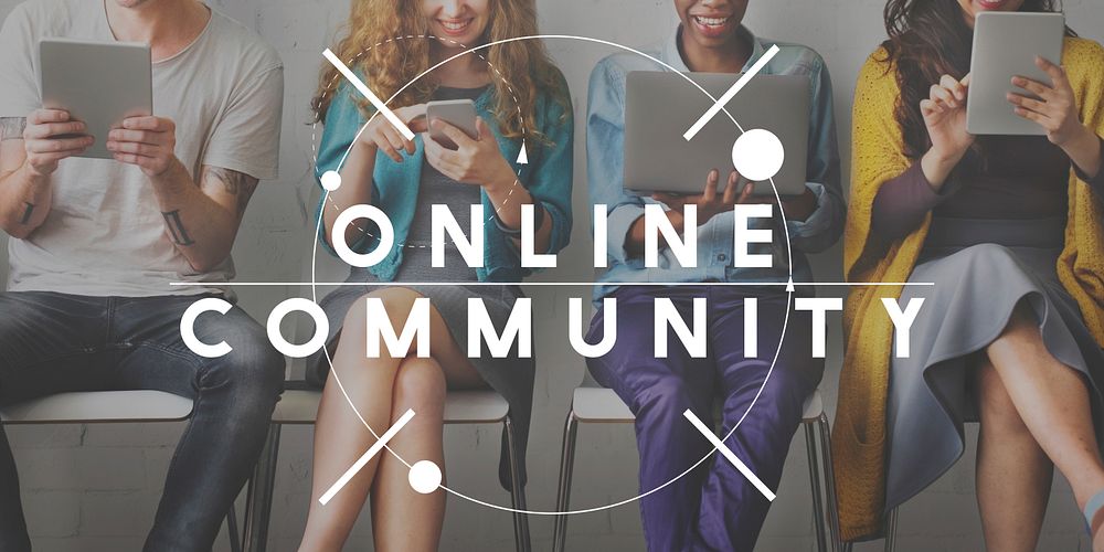 Online Community Connection Social Media Networking Concept