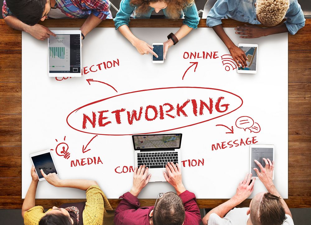 Social Media Communication Connection Network Concept