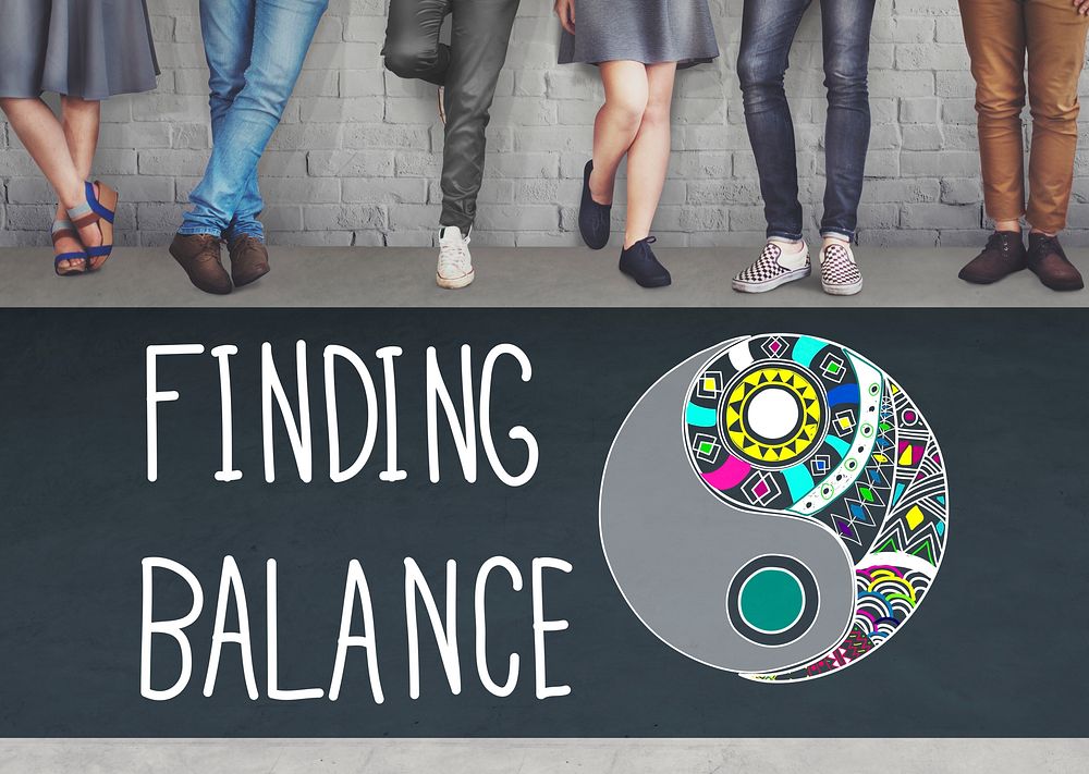 Finding Balance Yin-yang Wellbeing Concept
