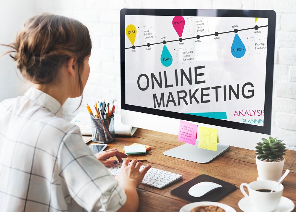 Online Marketing Business Strategy Concept