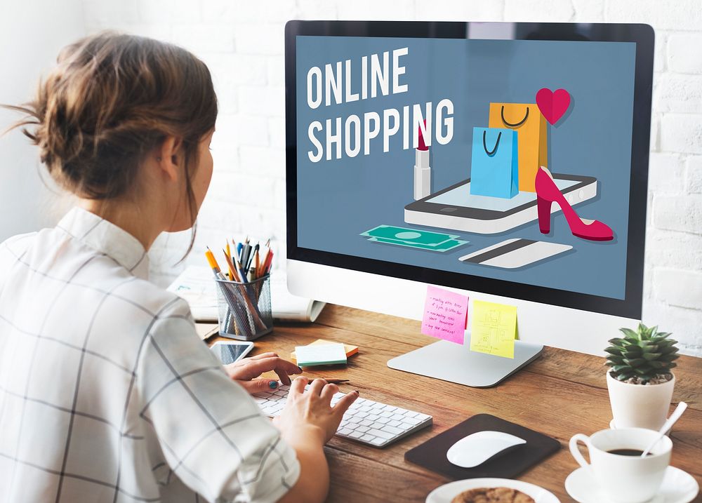 Shopping Online Shopaholics E-Commerce E-Shopping Concept