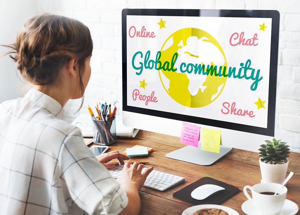 Global Community Communication Message Concept