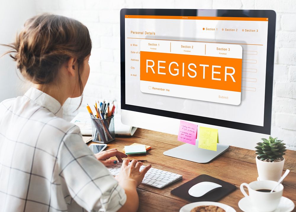 Online Application Registration Form Graphics Concept