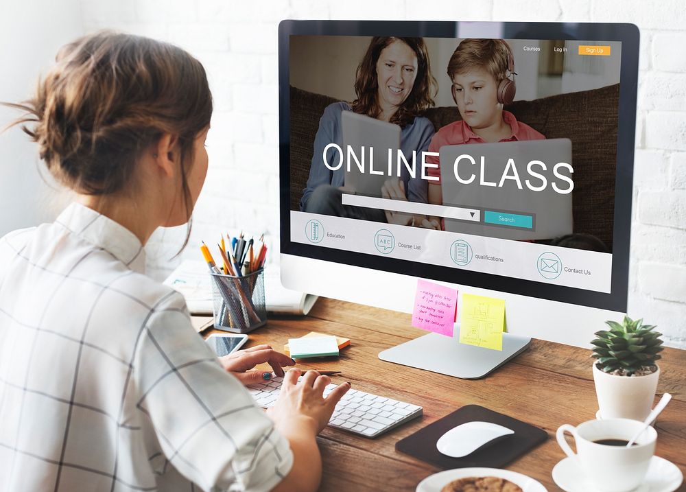E-learning Online Study Learning Website Concept