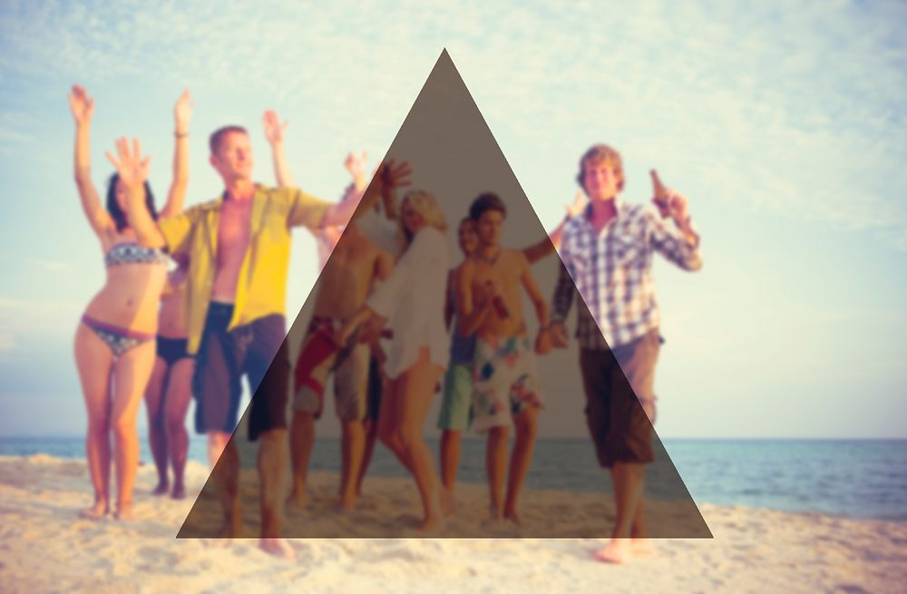 Summer Togetherness Friendship Triangle Copy Space Concept