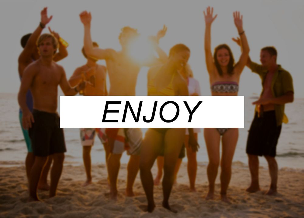 Enjoy Summer Friendship Beach Vacation Concept