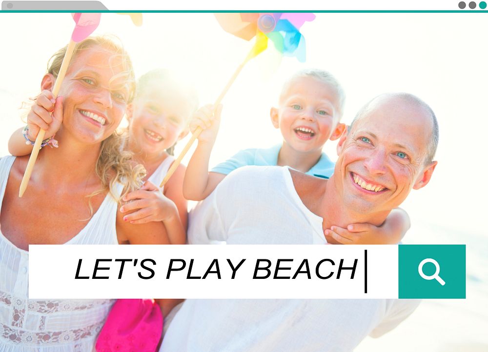 Let's Play Beach Summer Sand Sea Playful Happiness Concept