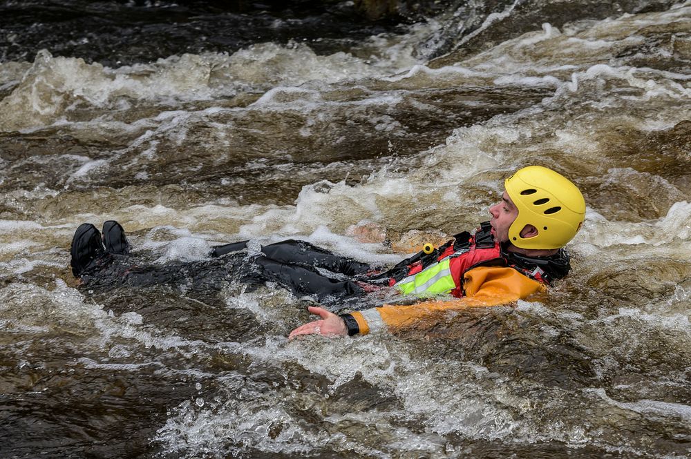 Firefighter Training: swift water.