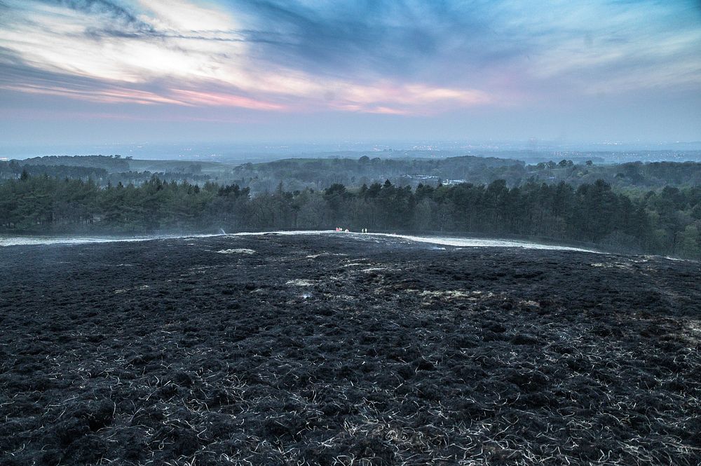 Lyme Park Fire. Original public domain image from Flickr