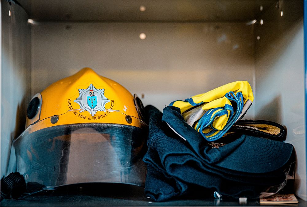 Firefighter equipment, July 23, 2019, Sandbach, UK. Original public domain image from Flickr