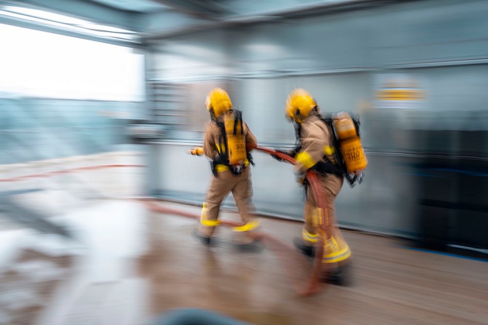 Firefighter training. Original public domain image from Flickr