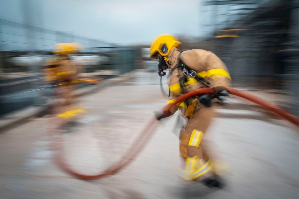 Firefighter training. Original public domain image from Flickr
