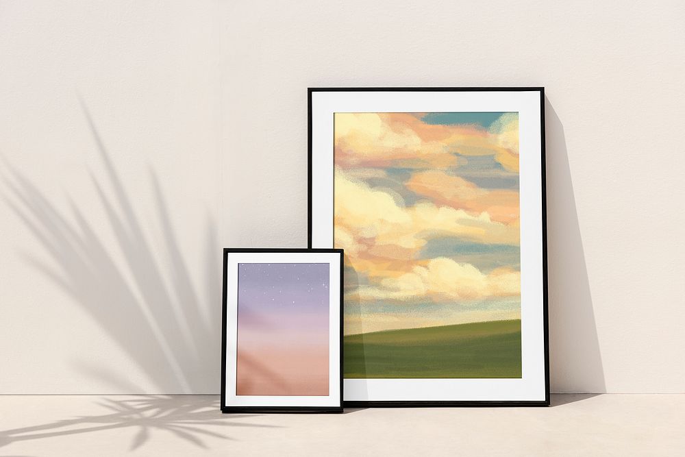 Framed cloudscape, nature aesthetic photo